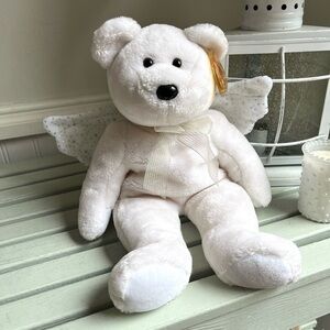 2003 Ty Herald Angel Bear with Tag White with Wings